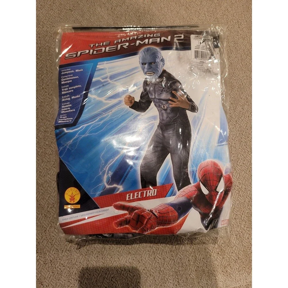 Electro Marvel Villain Spiderman Superhero Halloween Costume Mask boys S Small